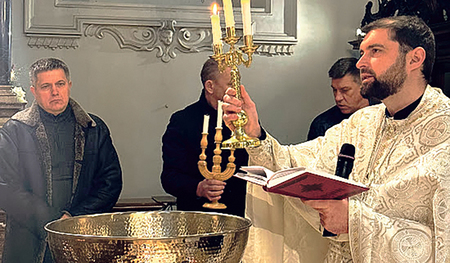 Pfarrer Andrii Kityk zum Fest der Theophanie im Jänner 2024    