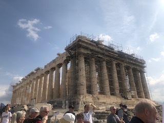 Das Parthenon auf dem Akropolishügel