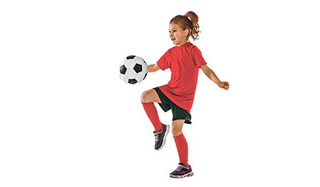 Eine junge Fussballerin