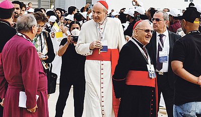 Österreichs Kardinal Christoph Schönborn war auch beim Papstbesuch in Bahrain dabei.  
