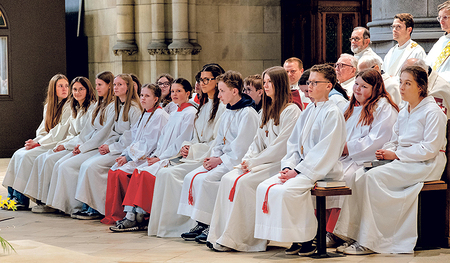 Die Mitfeier der „Missa Chrismatis“ war für die Minis ein Erlebnis.   
