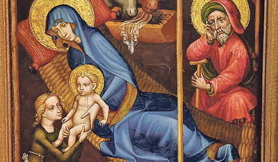Geburt Christi aus Stift Kremsmünster, um 1400, Wien, Belvedere   