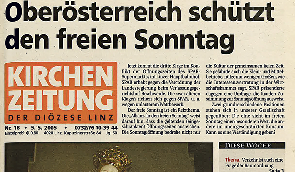 Vor 20 Jahren: Spar-Filiale im Linzer Bahnhof musste sonntags zubleiben.   