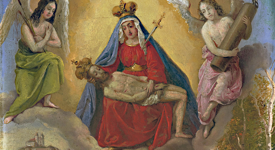 Johann Baptist Reiter: Votivbild der Familie Depil(?), 1840, Diözese Linz – Pfarre Linz-Pöstlingberg.