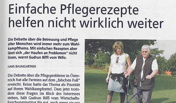 Die Debatte um die Betreuung und Pflege griff die KirchenZeitung vor 15 Jahren auf.