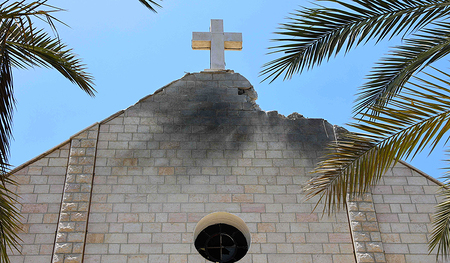 Bei einem Angriff auf die katholische Kirche in Gaza-Stadt wurden drei Menschen getötet. 