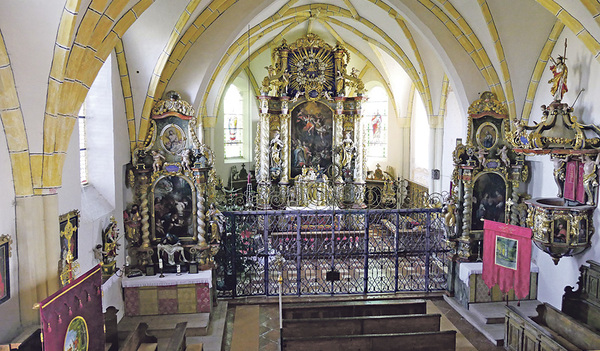 Das Innere der Wallfahrtskirche Hart. 