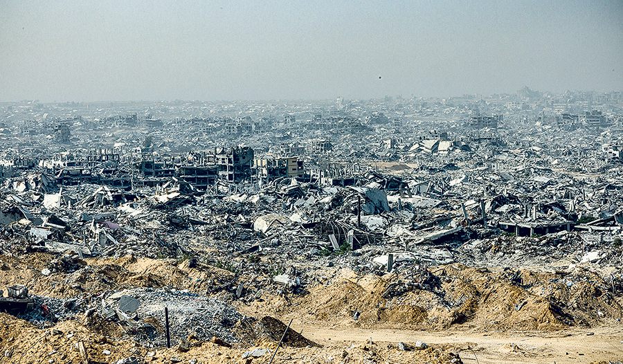 Zerstörung im Gazastreifen östlich von Gaza-Stadt, aufgenommen Anfang November.  