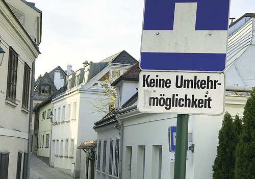 Sackgassen im Leben zu erkennen: auch dazu verhilft die Einsicht. Umkehrmöglichkeit gibt es immer.