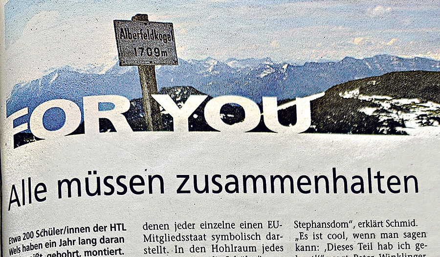Thema vor 20 Jahren: Das Europakreuz als Symbol für den Zusammenhalt der EU.  