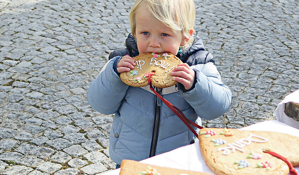 Die Herzen verlockten zum sofortigen Reinbeißen. 
