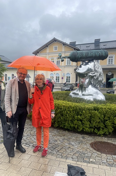 Christian Öhler und Xenia Hausner in Bad Ischl, Kunstprojekt 'Atemluft' für die Kulturhauptstadt Bad Ischl 2024