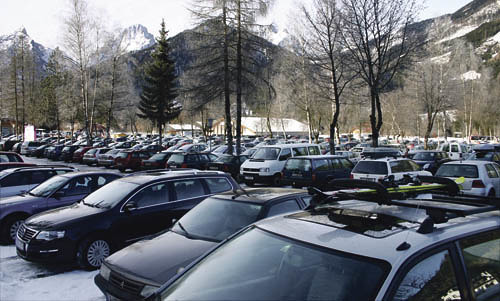 Hinterstoder, alpine pearl, VC? Preistr?ger 2008, ?ffentlicher Verkehr, sanfte Mobilit?t, Parkplatz, Winter, Schnee
