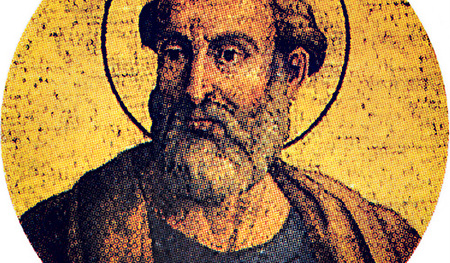 Cornelius, wie er in St. Paul vor den Mauern in Rom dargestellt ist.    