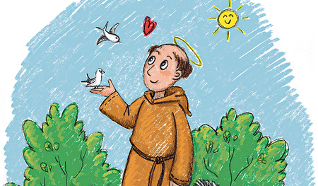 Der heilige Franziskus konnte mit  Tieren sprechen und wollte, dass sie von Menschen gut behandelt werden.  