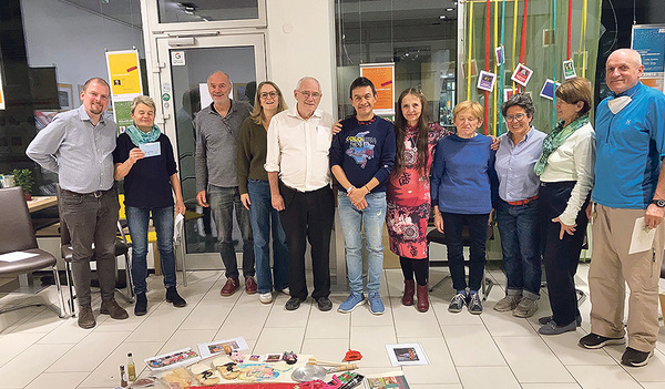 Die Friedensaktivisten im Urbi@Orbi beim Pax Christi-Monatstreff  