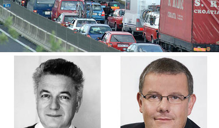 Stau auf einer Autobahn
 Autos, Automobils, Autofahrender, Autofahrerin, Auto fahren, Personenkraftwagens, Kfz, PKW, Kraftfahrzeuges, Strassenverkehr, Stra?enverkehr,   Autobahnen, Verkehrswege, mehrspuriges, Fahrspuren, Fahrrinnen, Fahrbahnen,     
