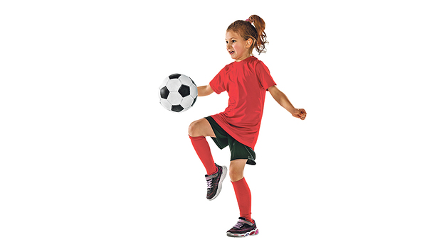 Eine junge Fussballerin
