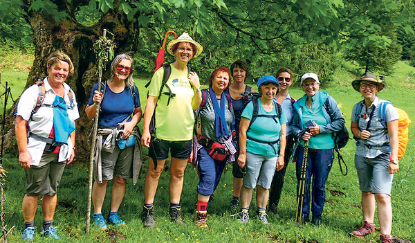 Am ersten Tag gingen die acht Teilnehmerinnen von Grünau im Almtal zum Almsee, zur Quelle des Almflusses.