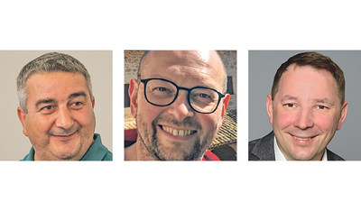 Pfarrer Žarko Prskalo (li), Pastoralvorstand: Matthias List (Mitte) und Verwaltungsvorstand: Günter Wolfinger (re.)