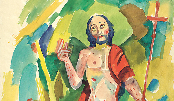 Franz Weiss, Der Auferstandene, Aquarell, Print Art