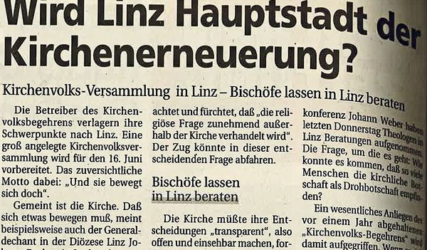 Reformen in der Kirche   sollten in Linz vorangetrieben werden.