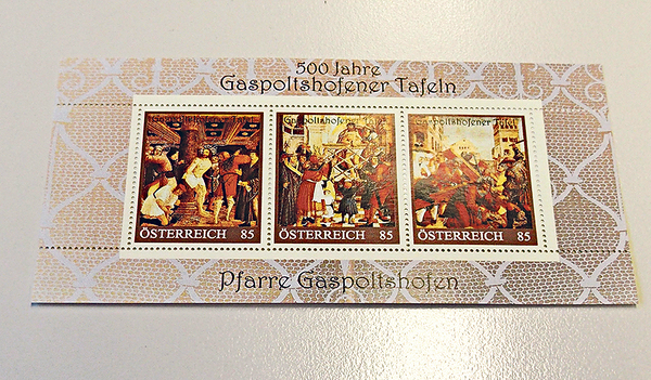 Die Sonderbriefmarken zu den Gapoltshofener Tafeln“