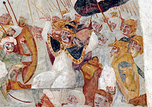 Süddeutscher Maler: Der Untergang der Ägypter im Roten Meer, um 1573/85, Landschloss Parz 
