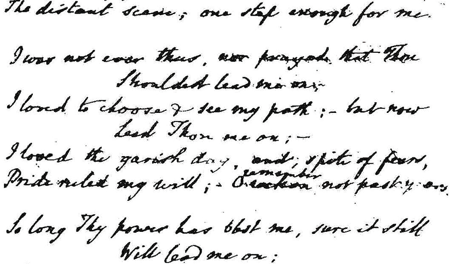„Lead, Kindly Light, amidst the encircling gloom, Lead Thou me on!“ Das berühmte Gebet schrieb John Henry Newman 1833 auf einer Schifffahrt von Palermo nach Marseille.