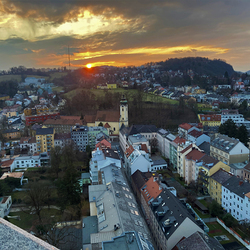 Der erste Sonnenuntergang.