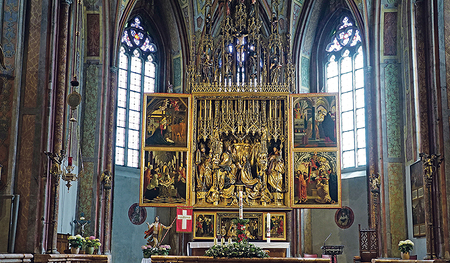 Das Kloster Mondsee förderte die Wallfahrt nach St. Wolfgang, wo eine prächtig ausgestattete Kirche entstand.   