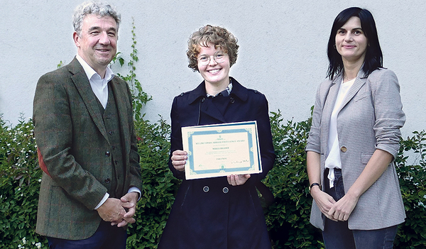 Vizerektor für Lehre und Forschung Michael Fuchs (von links), Maria Brader und Ruzica Romic, KU International  