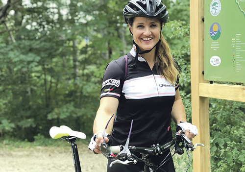 izz Görgl liebt Radfahren im Wienerwald.