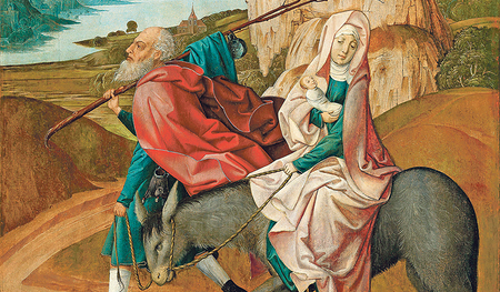 Rueland Frueauf der Ältere, „Die Flucht nach Ägypten“, 1488, Stift Schlägl, Gemäldegalerie     