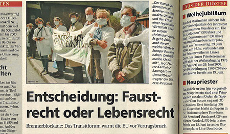Vor 25 Jahren: Brennerblockade.  