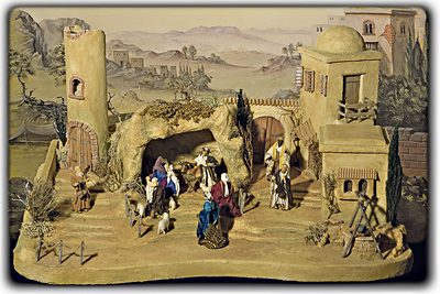 Eine orientalische Krippe ist eines der Ergebnisse der Zusammenarbeit von Vater und Sohn.