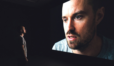 Blick in den „Wicked Mirror“, zu Deutsch „bösartiger Spiegel“.