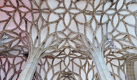 Pfarrkirche Königswiesen, um 1520, Blick ins Gewölbe