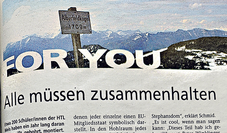 Thema vor 20 Jahren: Das Europakreuz als Symbol für den Zusammenhalt der EU.  