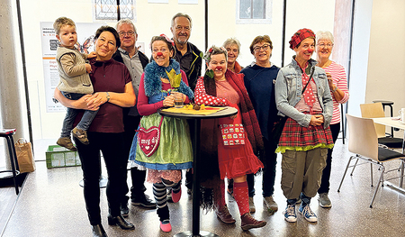 Clowns besprachen Menschenrechte in Mauthausen. 