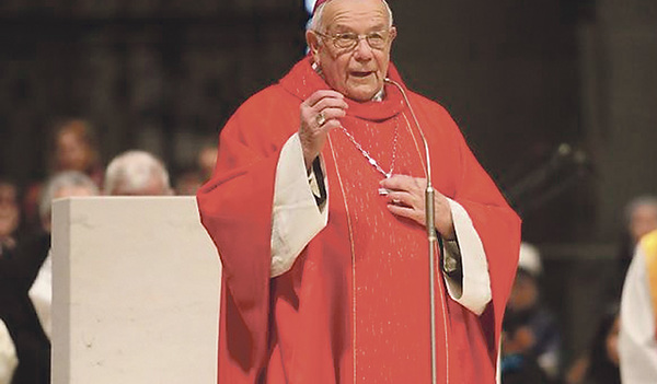 Altbischof Maximilan Aichern anlässlich seines 85. Geburtstags im Jahr 2017 beim Festgottesdienst im Mariendom.