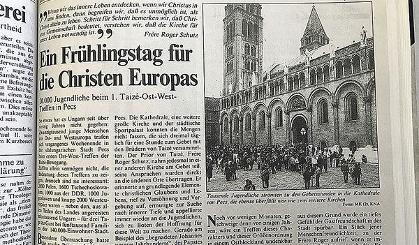 In Ungarn fand vor 31 Jahren das erste Taizé-Ost-West-Treffen statt.    