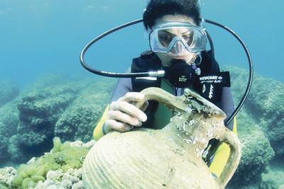 Der einstige Hafen ist nun Fundstätte für die Unterwasser-Archäologie