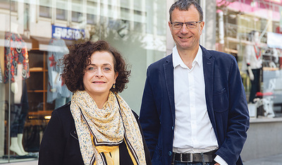 Barbara Sereinig und Markus Pühringer vom Urbi@Orbi.   