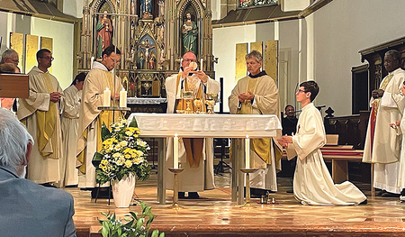 Pater Adam Bergmann feierte am Sonntag seine Primiz in Wels.