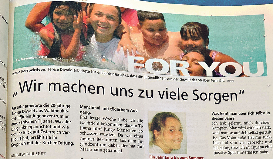 Vor 15 Jahren: Teresa Diwald berichtete über ihren Auslandseinsatz.  A