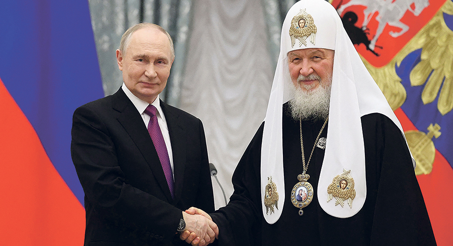 Präsident Wladimir Putin (li.) und der russisch-orthodoxe Patriarch Kyrill. 