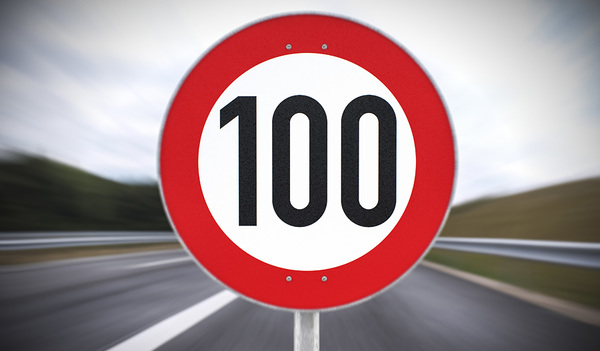 100 Tempolimit Geschwindigkeitsbegrenzung