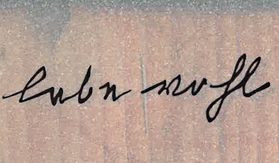 „Lebe wohl“: Schriftzug, höchstwahrscheinlich von Bruckner mit Bleistift (oben) an der Orgel angebracht  