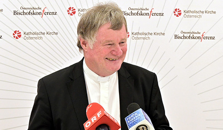 Bischof Manfred Scheuer vertrat den verhinderten Bischofskonferenz-Vorsitzenden Franz Lackner bei der Österreichischen Bischofskonferenz.   